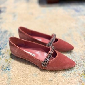 Brand new Manolo blahnik velvet flat US5=35